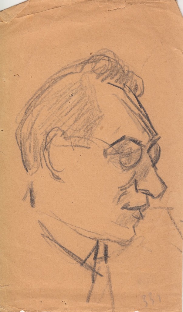 Набросок. Бархударян Александр Васильевич. 1933 г. Сарьян М.
